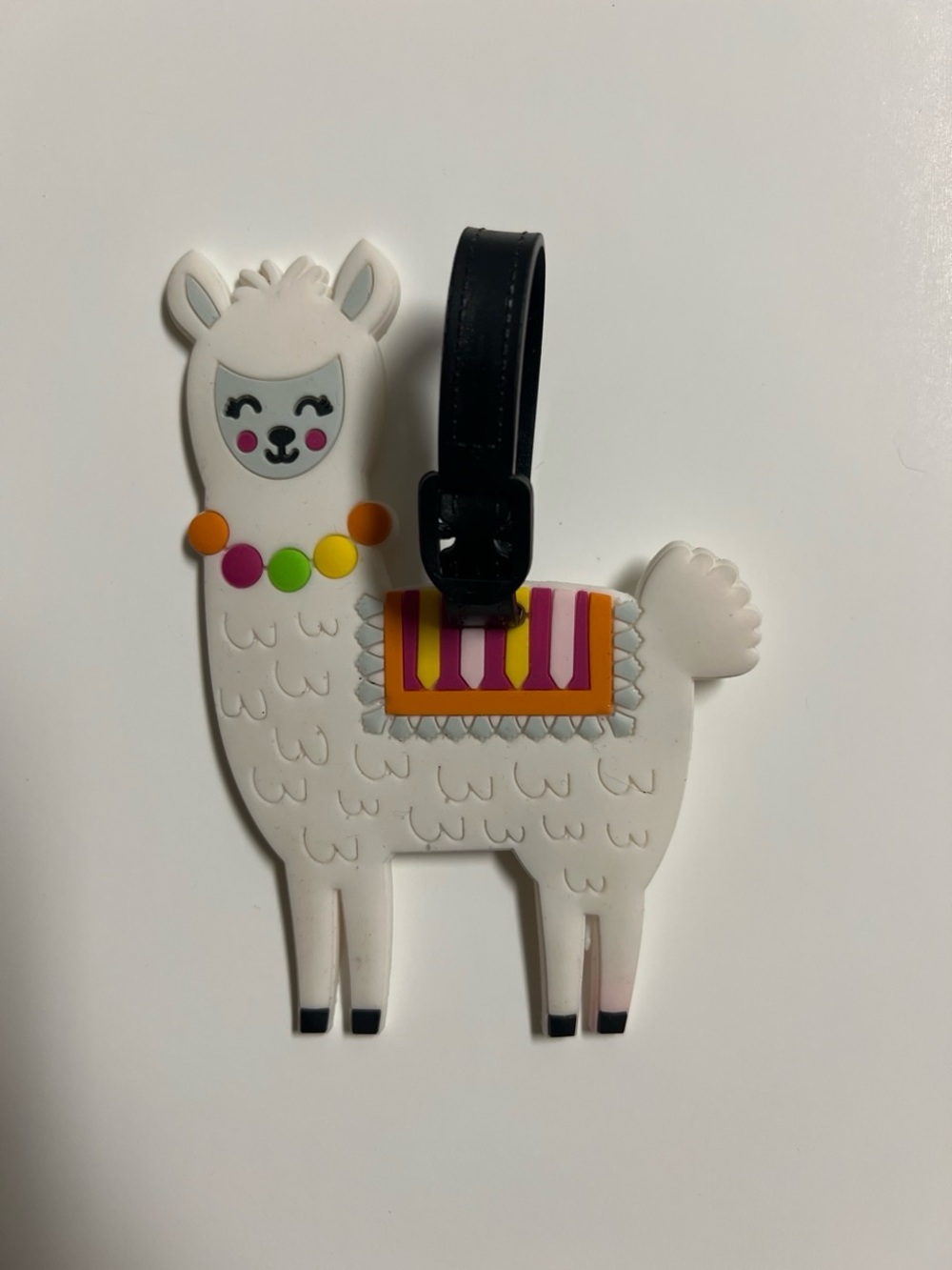 Cute llama luggage tag